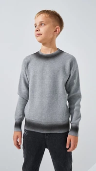 Светр з візерунком для хлопчика Lizi 518 152 см Сірий shop (2000999281235)