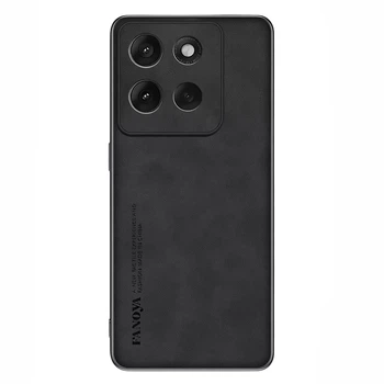 Кожаный чехол - накладка Fanoya для Motorola Moto G86 black