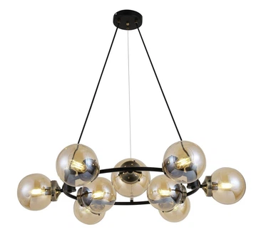 Люстра декоративная 74405/9 Antique Brass + Matte black на 9 плафонов