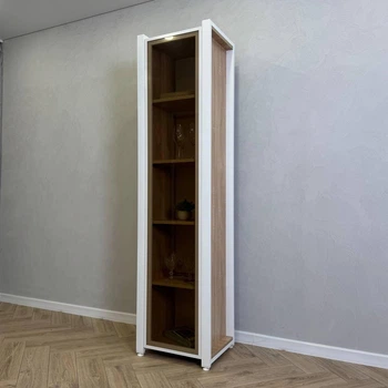 Шафа-пенал вітрина MebliRoMax Loft 500х2000х400 мм Дуб Тахо /Білий (000088455)
