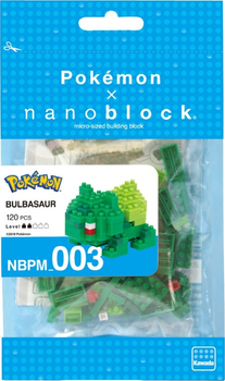 Klocki konstrukcyjne Nanoblock Pokemon Bulbasaur 120 elementów NBPM_003 (4972825146217)