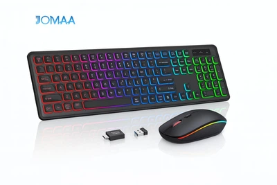 Беспроводная клавиатура и мышь JOMAA RGB-подсветка