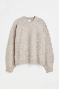 Жіночий джемпер H&M 203193-2 L(175/104) бежевий (2031930005)