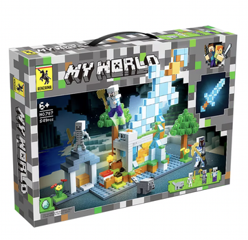 Конструктор Minecraft My World Битва за Алмазный Меч 549 деталей, детский набор для детей 6+