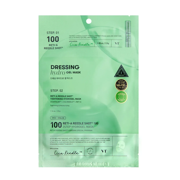 Маска гідрогелева зміцнююча з ретинолом Reti-A Reedle Shot 100 2step Hydrogel Mask VT Cosmetics 1,5 г + 33 г 8803463007386