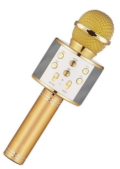 Универсальный караоке-микрофон с Bluetooth WS-858 золотой