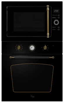 Электрическая духовка Luxor RPL 60 BL Classico + Микроволновая печь встраиваемая Luxor BF 25 B KUP Navigator Retro Classico (комплект)