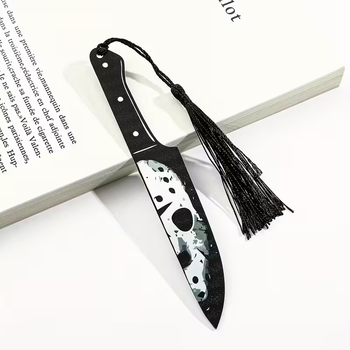 Закладка для книг в виде готического ножа и с черной кисточкой. Закладка для книг