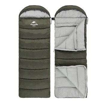 Спальник з капюшоном Naturehike U150 NH20MSD07, (11 °C), правий, зелений