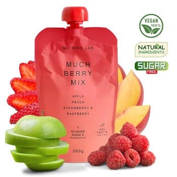 Фруктовое смузи Nutrino Lab Much Berry Mix Яблоко, персик, клубника и малина, 200 г
