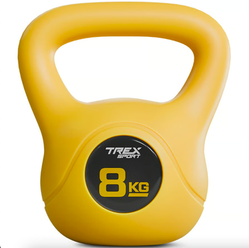 Гиря виниловая 8кг Trex Sport TX-008CKB желтая