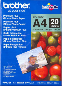 Фотопапір Brother Premium Plus Glossy A4 20 аркушів (BP71GA4)