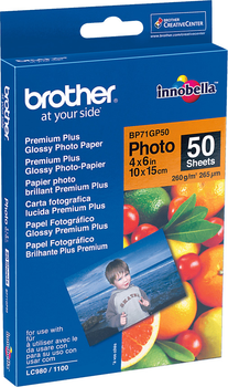 Фотопапір Brother Premium Plus Glossy 100х150 мм 50 аркушів (BP71GP50)