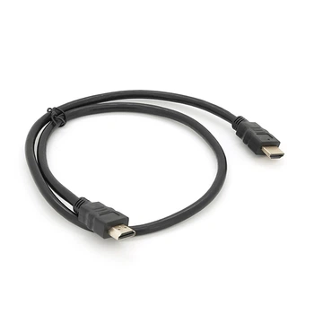 Кабель Merlion HDMI-HDMI HIGH SPEED 0.8m, v1.4, OD-7.5mm, круглый Black, коннектор Black, (Пакет) Q500