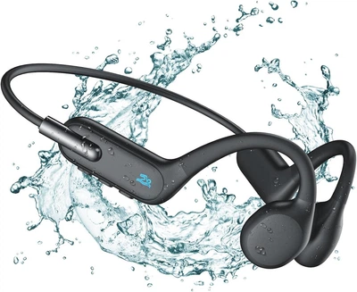 Беспроводная гарнитура X6 IP68 Bluetooth v5.3, встроенный 32 ГБ с MP3-плеером Черный