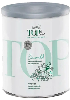 Віск для депіляції в банку Ізумруд TOPline ItalWax, 800 мл
