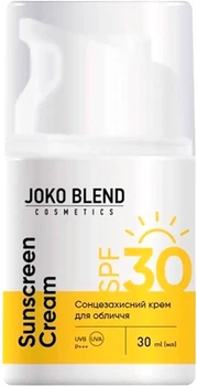 Сонцезахисний крем для обличчя SPF 30 Joko Blend, 30 мл