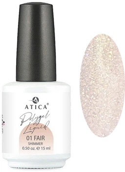 Рідкий полігель Polygel Liquid №01 Fair Shimmer Atica, 15 мл
