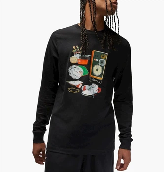 Кофта мужская Jordan Flight Artist Series Long Sleeve M Чорний DV1474-010