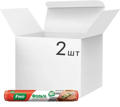 Упаковка фольги алюмінієвої Fino Стандарт 10 м х 2 шт (4823058344324)