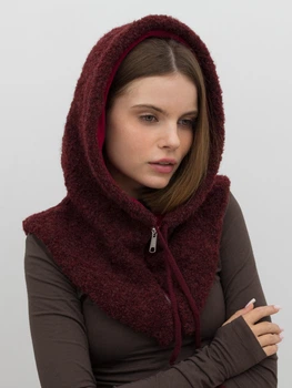 Капор женский Malisa Капучіно 5-8068-CM-23 One Size Бордовый