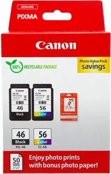 Набір картриджів Canon 9059B006 (для Комплект Canon No.46: Картридж Canon PG-46Bk/CL-56 кольор. Valu (00118551)