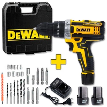 Набор аккумуляторного инструмента Mini Grinder + Шуруповерт 12V 2АКБ Желтый TOOLSET-12Y (098w)