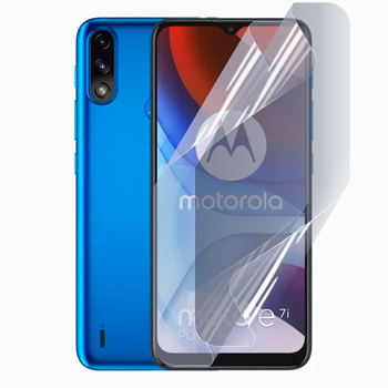 Антишпион приватная плёнка гидрогелевая для смартфона Motorola Moto E7i Power противоударная прозрачная