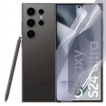 Плёнка гидрогелевая для Samsung Galaxy S24 Ultra (SM-S928B) глянцевая противоударная прозрачная