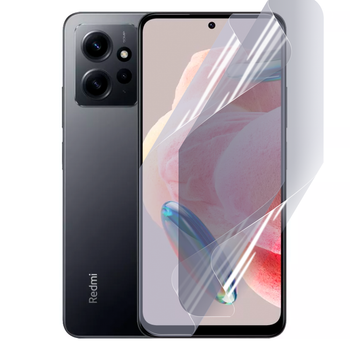 Антишпион приватная плёнка гидрогелевая для смартфона Xiaomi Redmi Note 12 4G противоударная прозрачная