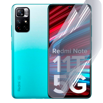 Антишпион приватная плёнка гидрогелевая для смартфона Xiaomi Redmi Note 11T 5G противоударная прозрачная