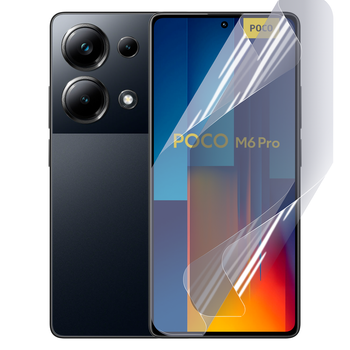 Плівка гідрогелева для Xiaomi POCO M6 Pro 4G глянцевая протиударна прозора