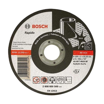 Круг отрезной по металлу Bosch для Inox 2608600549 125*1*22,23 мм