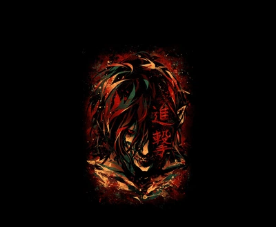Килимок для мишки АТАКА ТИТАНІВ (ATTACK ON TITANS) 14 розмір: 180x220