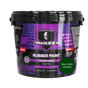 Резиновая краска Panzer Rubber Paint RAL 6005 зеленая универсальная 6 кг