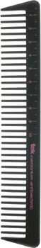 Антибактериальная карбоновая расческа TEK Carbonium Antibacteric Academic Comb с очень редкими зубцами 18.5х3 см Черная (8021293058600)