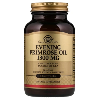 Природные добавки Solgar Масло Примулы Вечерней Evening Primrose Oil 1300 мг 60 желатиновых капсул