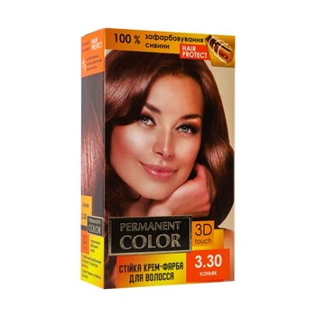 Крем-краска для волос с окислителем Permanent Color № 3.30 Коньяк Аромат (4820147055376)