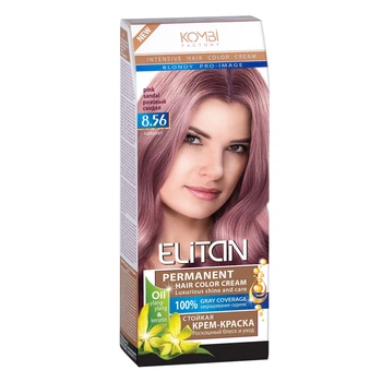 Стойкая крем-краска для волос Elitan intensive and natural color тон 8.56 — Розовый сандал Kombi Factory (4820000114196)