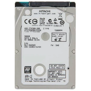 Жесткий диск для ноутбука 2.5 500GB WDC Hitachi HGST (0J38075 / HTS725050A7E630)