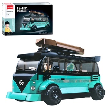 Конструктор SLUBAN M38-B1191 "Model Bricks": Автомобиль для серфинга, 276 деталей, в коробке