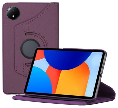 Чехол 360 на планшет Xiaomi Redmi Pad SE (8.7") 2024 / чехол для планшета с функцией вертикальной и горизонтальной подставки / баклажановый