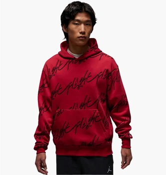Кофта чоловіча Jordan Ess Aop Flc Po Red M Червоний FB7318-619