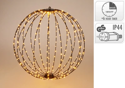Светодиодный шар Christmas Decoration 40 см Черный (AMZ141260)