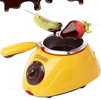 Прибор для приготовления шоколадного фондю (фондюшница) Chocolatiere 250мл. с инструментами и формами для конфет 25Вт