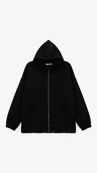 Толстовка однотонная женская On me 128 5XL Черный shop (2000999287817)