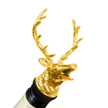 Барный гейзер Total Barware Deer дозатор в форме Оленя для бутылки стоппер Золотистый (28777-PO-d-g)