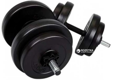 Гантели RN-Sport битумные по 8 кг комплект 2шт (BD-8)