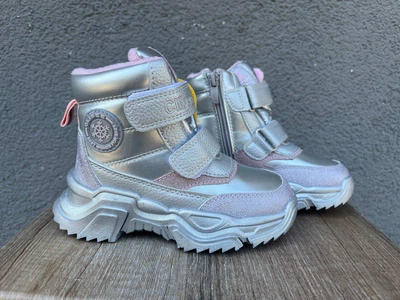 Дитячі зимові черевики для хлопчиків Clibee Silvery/pink 29 р, сріблястий
