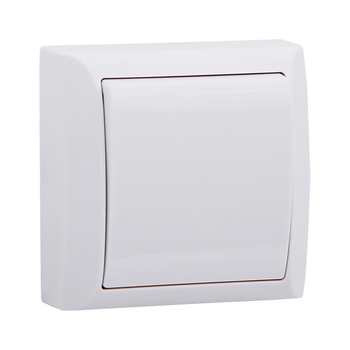 Выключатель одноклавишный LXL TERRA Белый 2201 WHITE